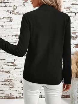 KissICON Elegant Navy Longline Blazer – Chic To Party