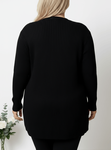 jkthpu-45 Elegant Plus Size Cardigan Autumn Winter 2025 New Knitwear