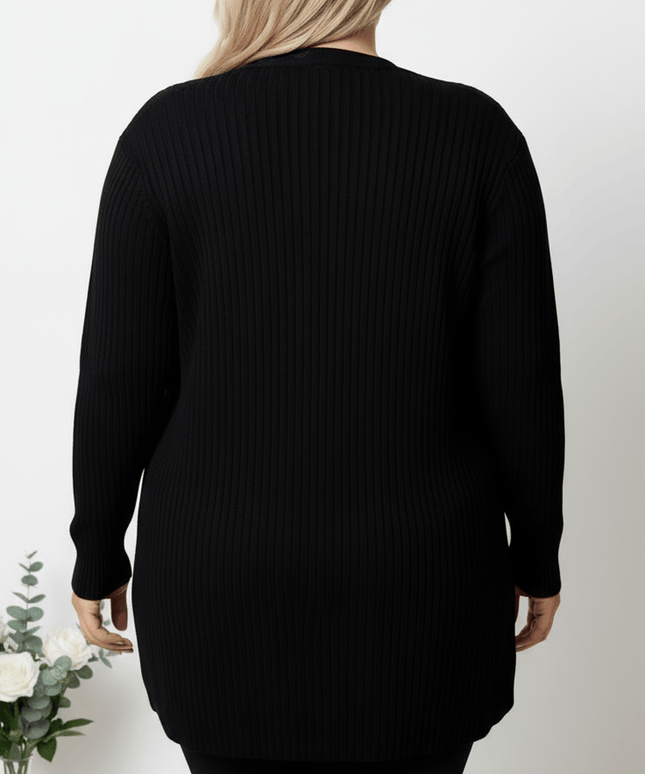 jkthpu-45 Elegant Plus Size Cardigan Autumn Winter 2025 New Knitwear