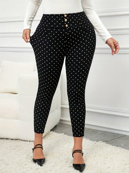 jkthpu-45 Elegant Plus Size HighWaist Trousers AllSeason Style