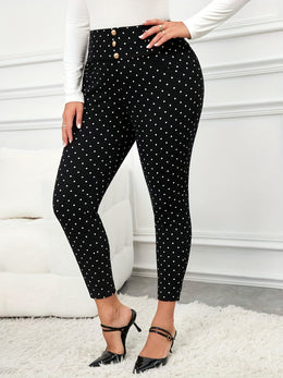 jkthpu-45 Elegant Plus Size HighWaist Trousers AllSeason Style
