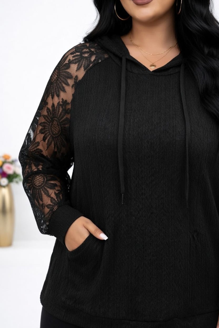 KissICON Hoodie Elegant Plus Size Hoodie Spring/Summer Style