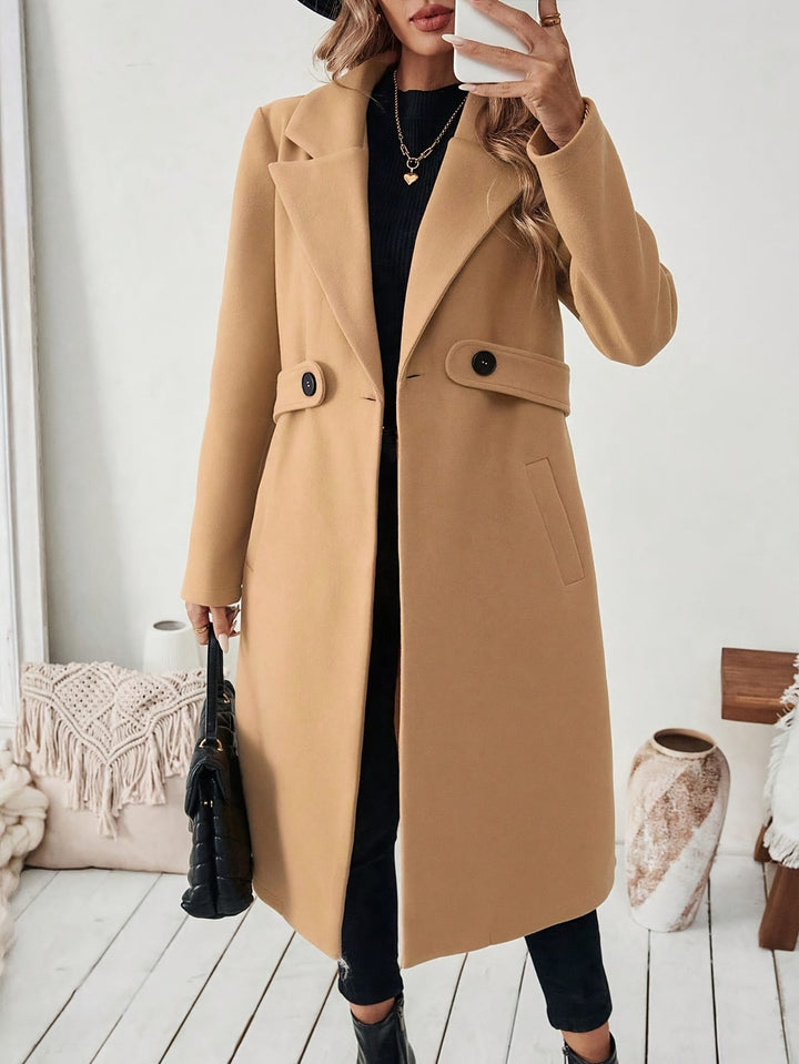 Elegant Plus Size Long Coat Chic FallWinter Formal  Casual