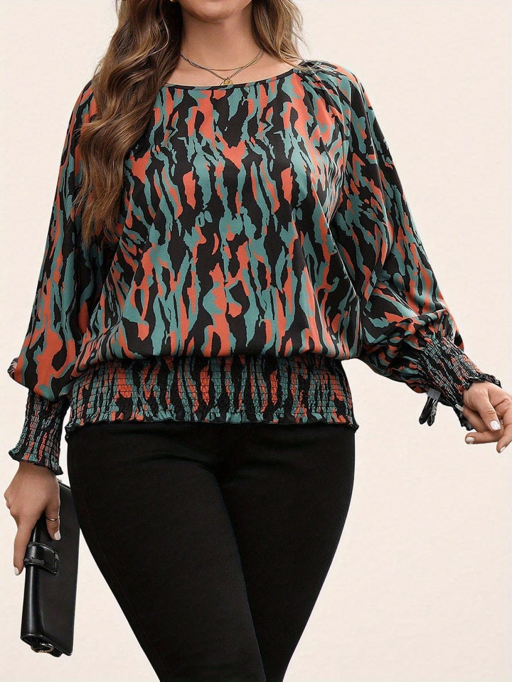 Elegant Plus Size NonSeeThrough Long Sleeve Blouse