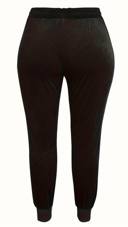 jkthpu-45 Elegant Plus Size Stretchy Ribbed Winter Pants