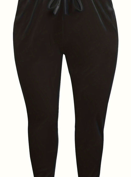 jkthpu-45 Elegant Plus Size Stretchy Ribbed Winter Pants