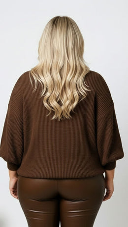 jkthpu-45 Elegant Plus Size VNeck Knitwear Festive Holiday Gift