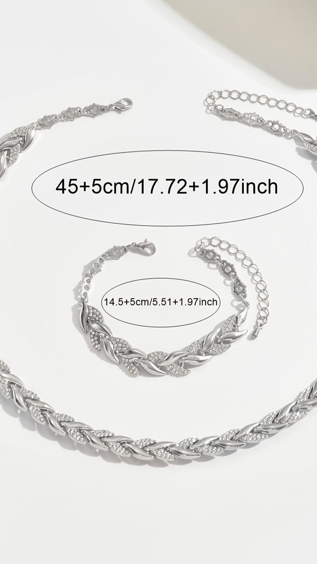 jkthpu-45 Elegant Rhinestone Fish Tail Jewelry Set For Women Sparkling