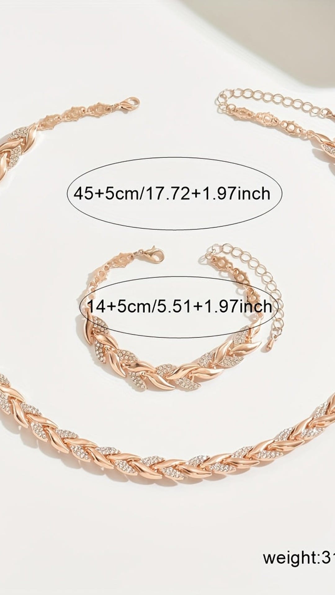 jkthpu-45 Elegant Rhinestone Fish Tail Jewelry Set For Women Sparkling