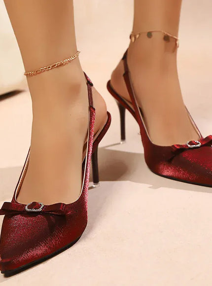 KissICON Elegant Silk High Heels Pumps for Women 2025