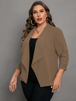 KissICON Elegant Teal Curve Blazer – To Party Versatility