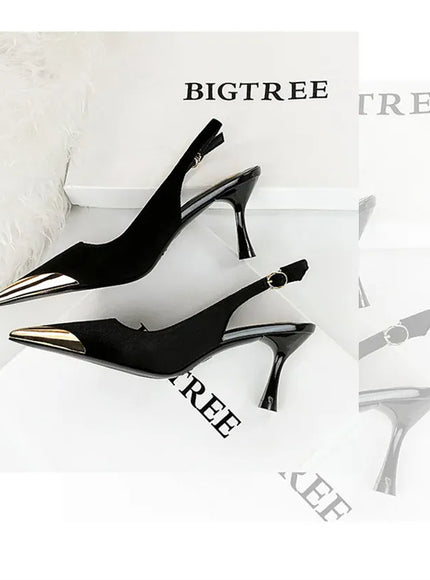 KissICON Elegant Women Green High Heel Velvet Pumps Wedding