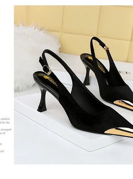 KissICON Elegant Women Green High Heel Velvet Pumps Wedding