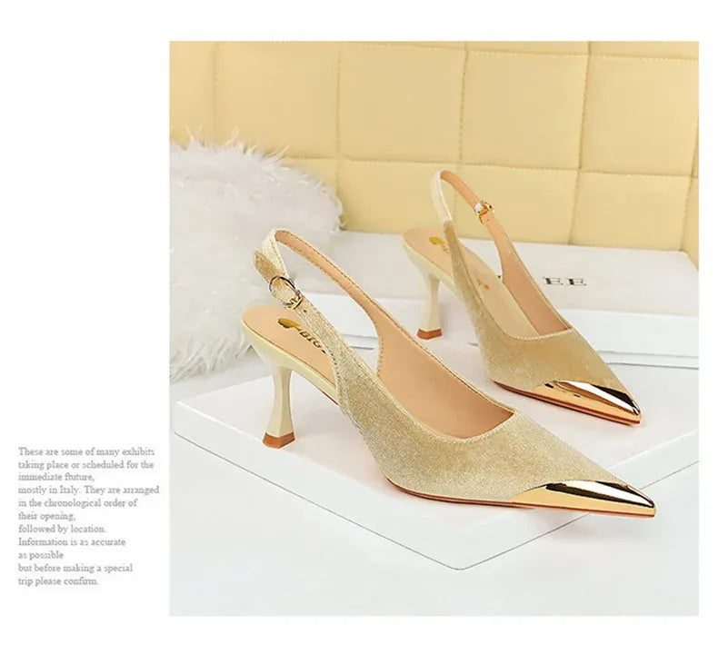 KissICON Elegant Women Green High Heel Velvet Pumps Wedding