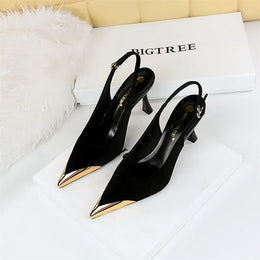 KissICON Elegant Women Green High Heel Velvet Pumps Wedding
