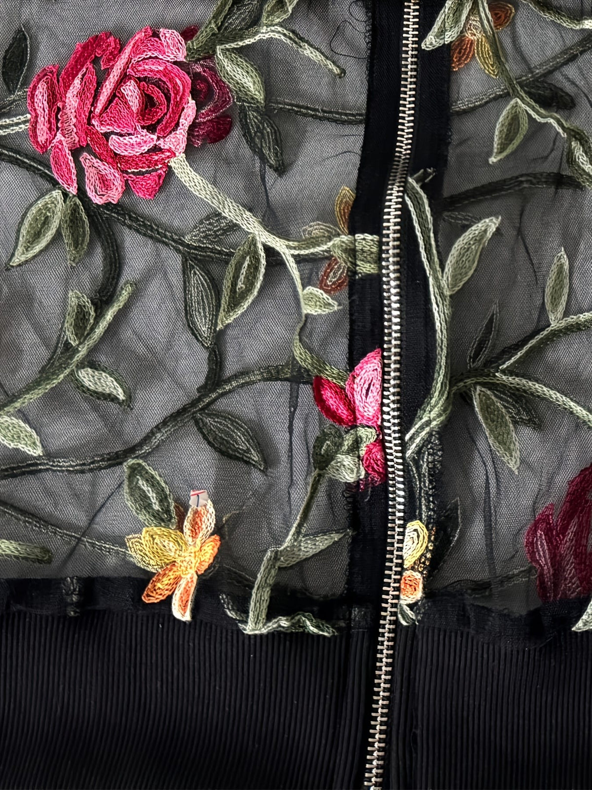 KissICON Outerwear Embroidered Floral CutOut Plus Size Jacket
