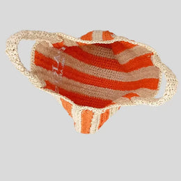 KissICON Embroidered Letter Hand Woven Hand-held Beach Women's