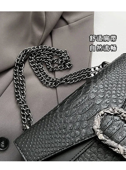 KissICON Estilo Moda Corrente Para Mulheres Cobra Padr O Crossbody