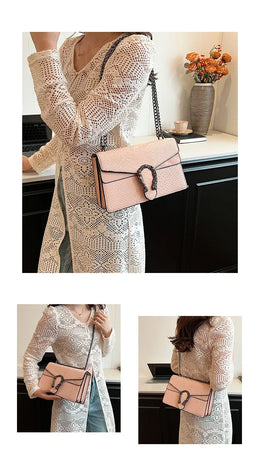 KissICON Estilo Moda Corrente Para Mulheres Cobra Padr O Crossbody