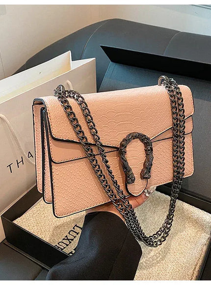 KissICON Estilo Moda Corrente Para Mulheres Cobra Padr O Crossbody