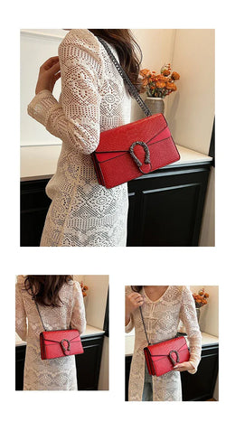 KissICON Estilo Moda Corrente Para Mulheres Cobra Padr O Crossbody