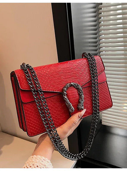 KissICON Estilo Moda Corrente Para Mulheres Cobra Padr O Crossbody