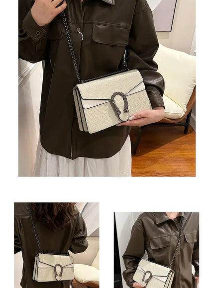 KissICON Estilo Moda Corrente Para Mulheres Cobra Padr O Crossbody