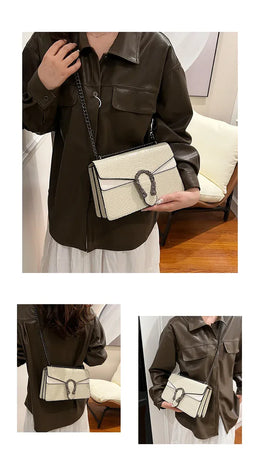 KissICON Estilo Moda Corrente Para Mulheres Cobra Padr O Crossbody