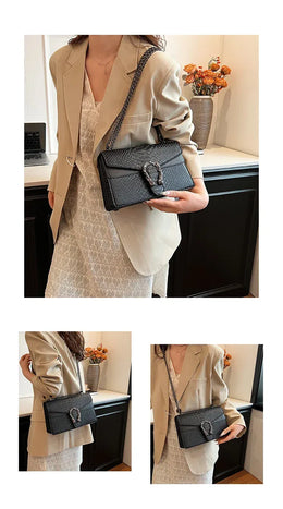 KissICON Estilo Moda Corrente Para Mulheres Cobra Padr O Crossbody