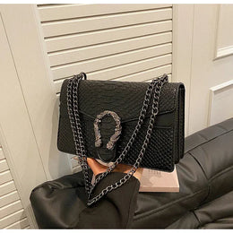 KissICON Estilo Moda Corrente Para Mulheres Cobra Padr O Crossbody
