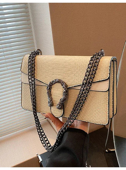 KissICON Estilo Moda Corrente Para Mulheres Cobra Padr O Crossbody