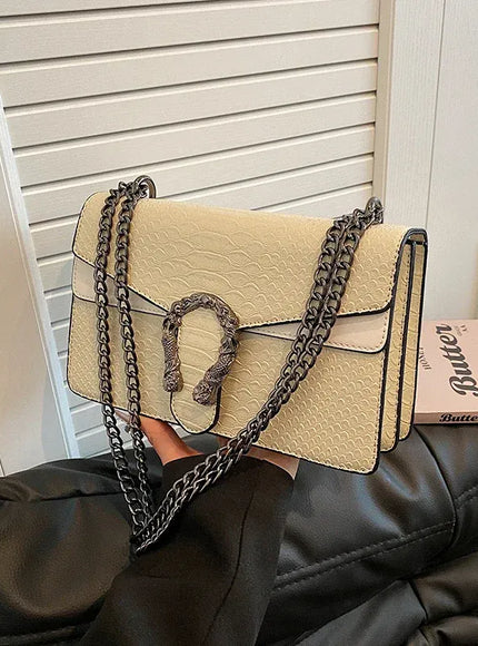 KissICON Estilo Moda Corrente Para Mulheres Cobra Padr O Crossbody