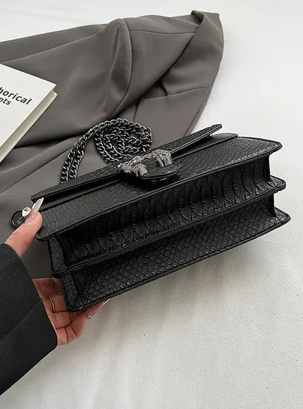 KissICON Estilo Moda Corrente Para Mulheres Cobra Padr O Crossbody