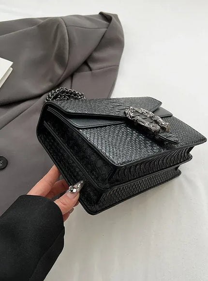 KissICON Estilo Moda Corrente Para Mulheres Cobra Padr O Crossbody