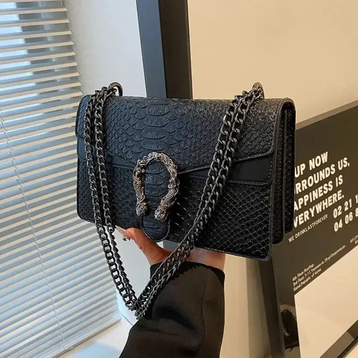 Estilo Moda Corrente Para Mulheres Cobra Padr O Crossbody