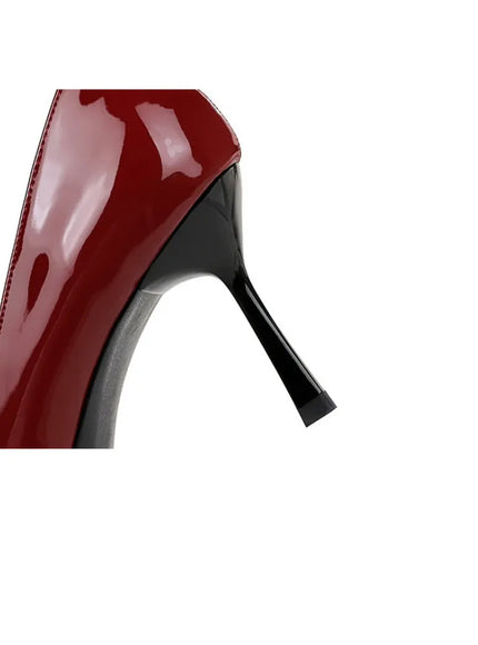 KissICON European Fashion Metal Square-Toe High Heels Shallow Mouth