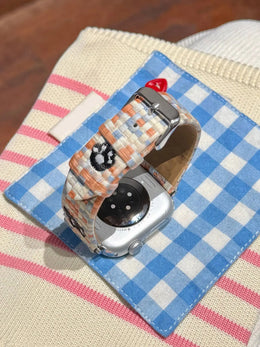 KissICON Excellent cute cartoon cat leather loop band For Apple Watch women 44mm 40 45 41 49 42 38 Series 11 10 9 8 SE 7 6 5 4 3 Strap
