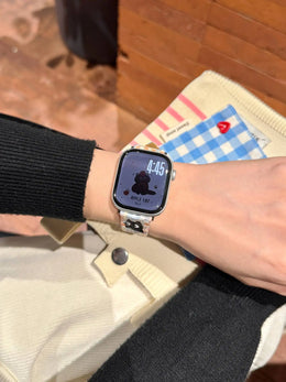 KissICON Excellent cute cartoon cat leather loop band For Apple Watch women 44mm 40 45 41 49 42 38 Series 11 10 9 8 SE 7 6 5 4 3 Strap