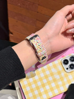 KissICON Excellent cute cartoon cat leather loop band For Apple Watch women 44mm 40 45 41 49 42 38 Series 11 10 9 8 SE 7 6 5 4 3 Strap