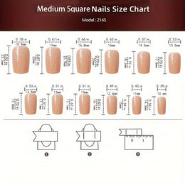 jkthpu-45 Express French Manicure Pink French Tip Glitter Press On Nails 24 Pcs