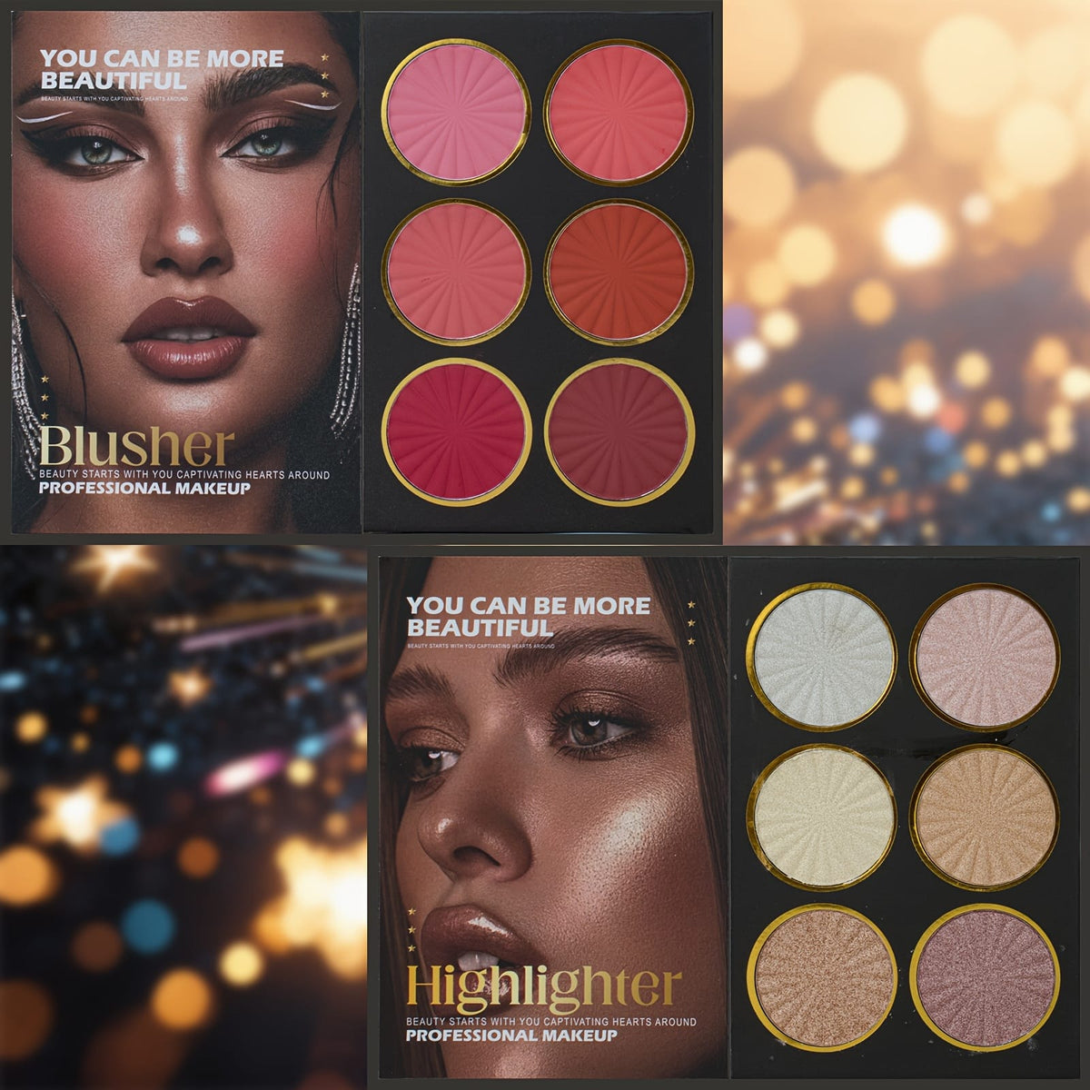 KissICON Eye-7901 Halloween Beauty 24 Eyeshadow Lips Palette