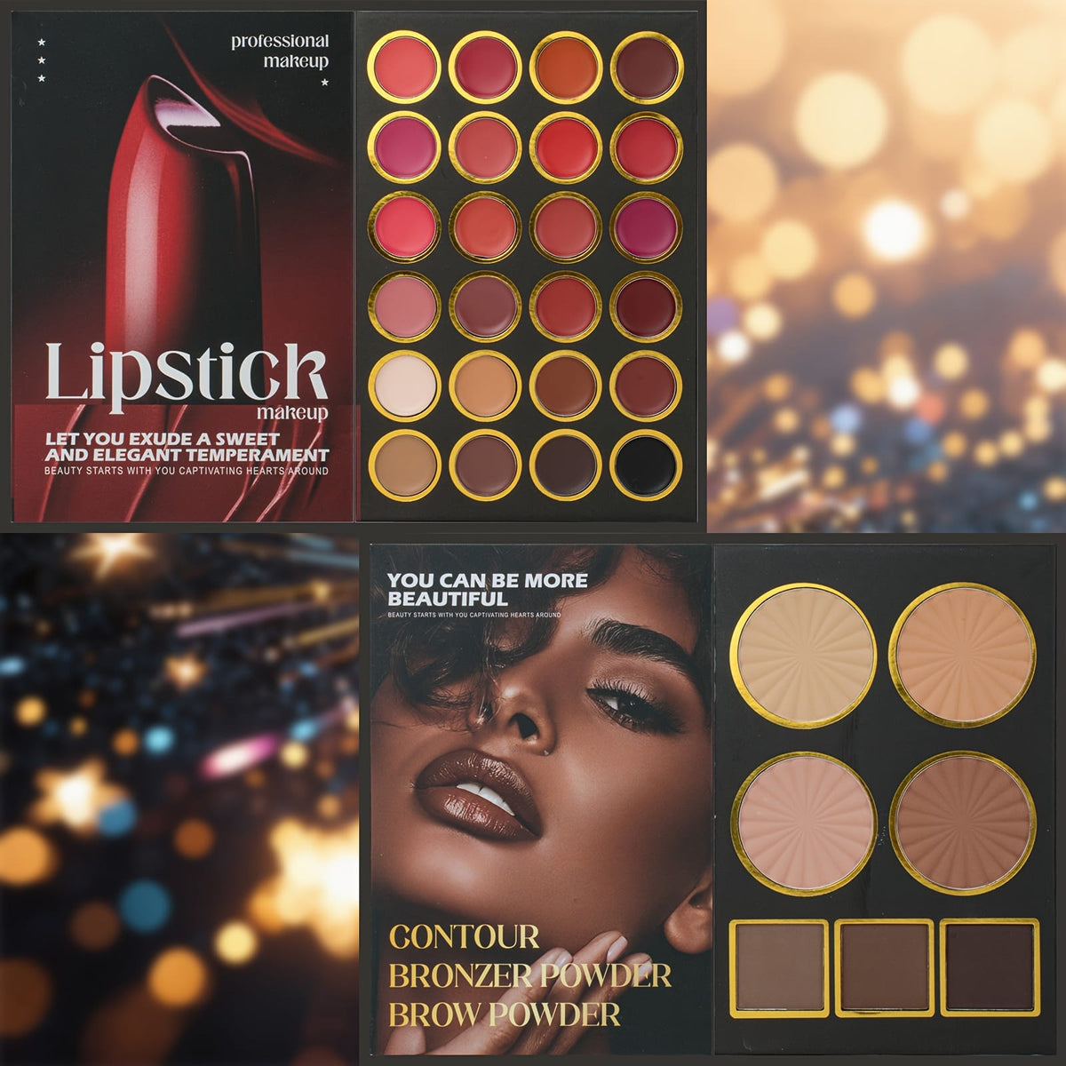 KissICON Eye-7901 Halloween Beauty 24 Eyeshadow Lips Palette