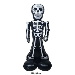 KissICON F / Other Halloween Party Decor Standing Inflatable Aluminum Foil Balloon Ghost Pumpkin Skull Haunted House Tombstone Skeleton Balloon