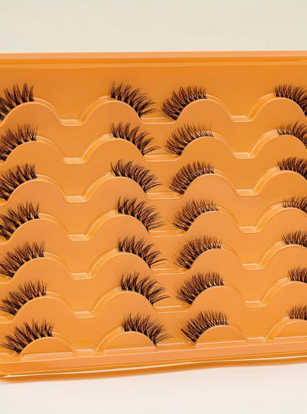 KissICON F04+F08 KissIcon Half Eye Lashes 14 Pairs Slender Fluffy