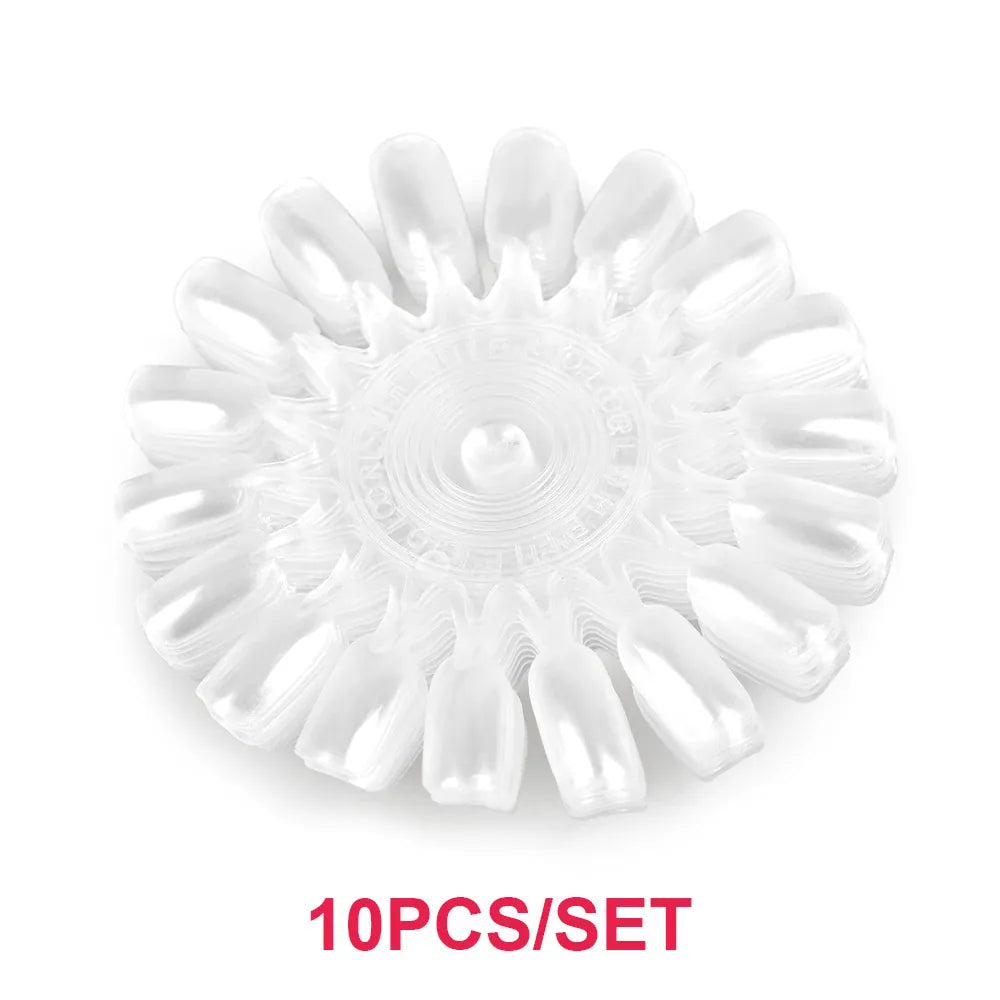 KissICON F145-C False Nails Tips Display Sticks Clear Nail Swatch