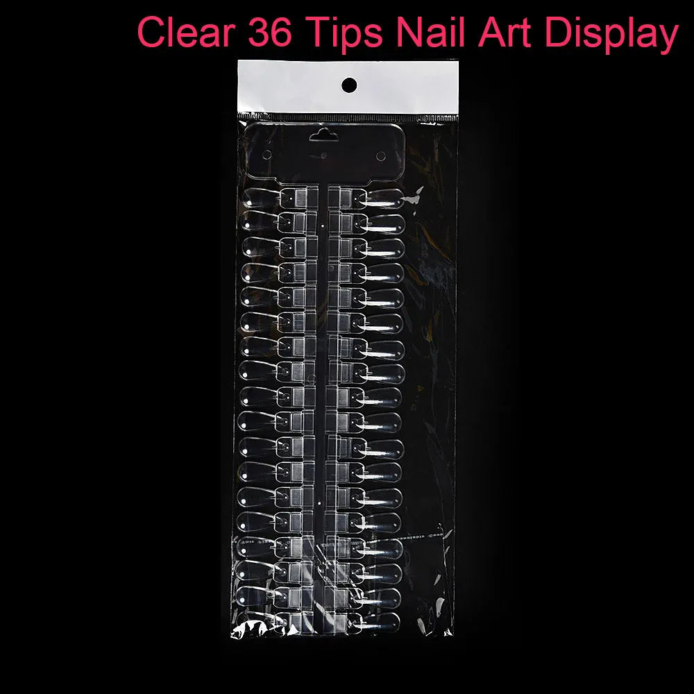 KissICON F157-C False Nails Tips Display Sticks Clear Nail Swatch
