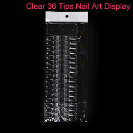 KissICON F157-C False Nails Tips Display Sticks Clear Nail Swatch