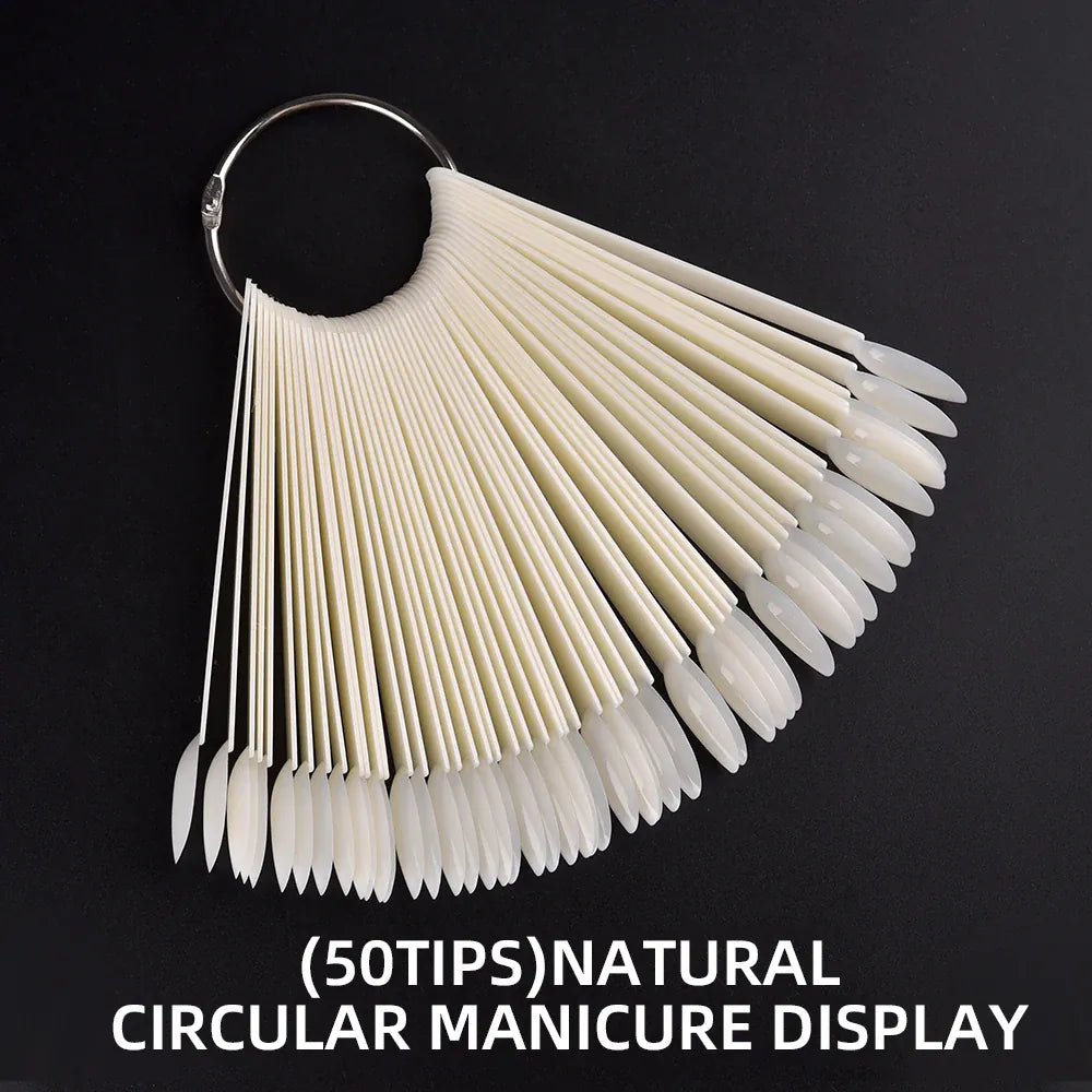 KissICON F158-N False Nails Tips Display Sticks Clear Nail Swatch