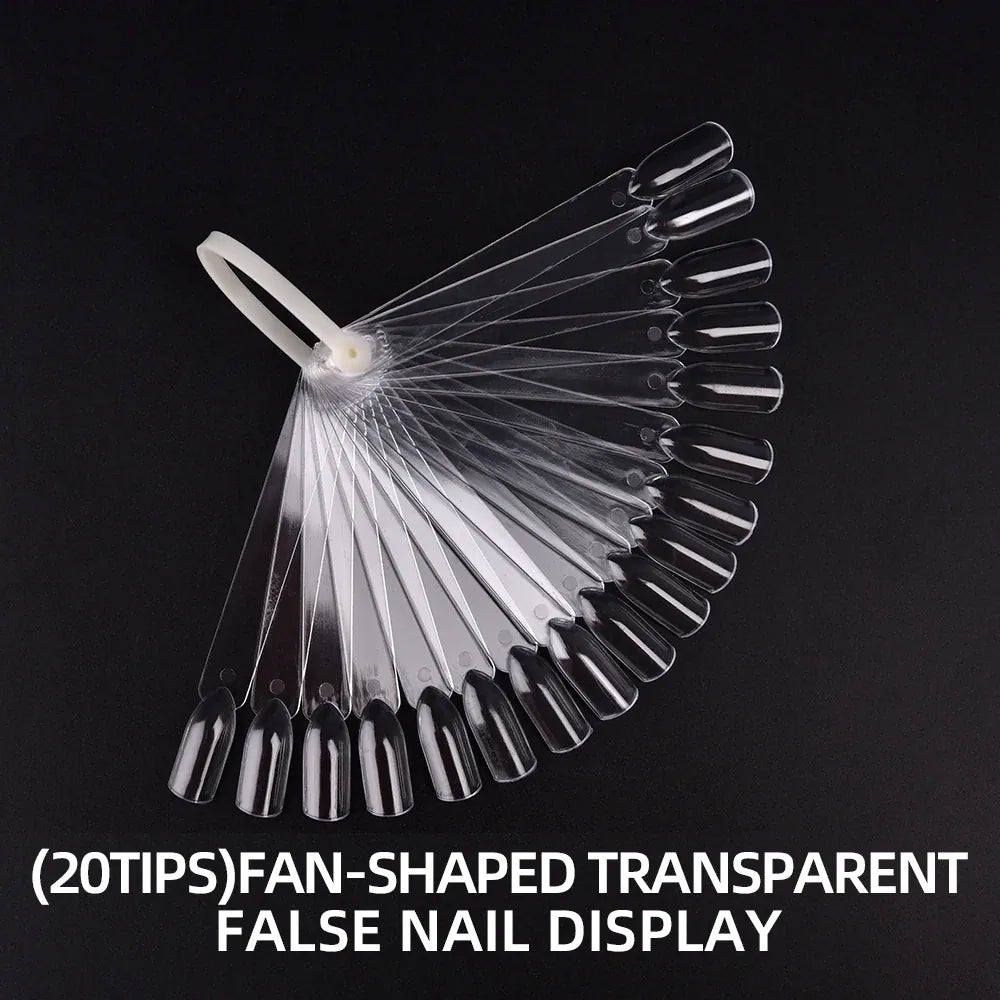KissICON F159-C False Nails Tips Display Sticks Clear Nail Swatch