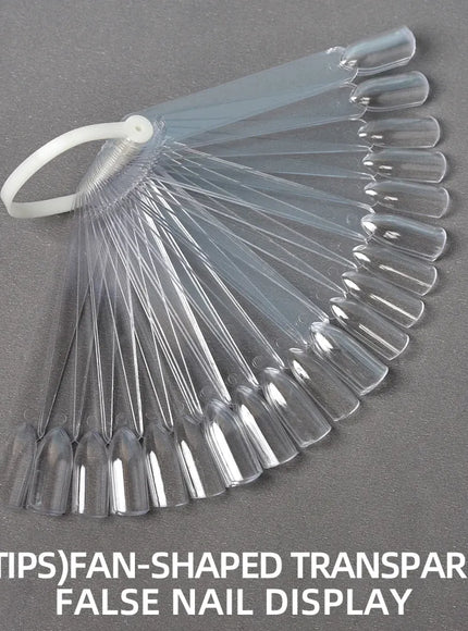 KissICON F160-C False Nails Tips Display Sticks Clear Nail Swatch